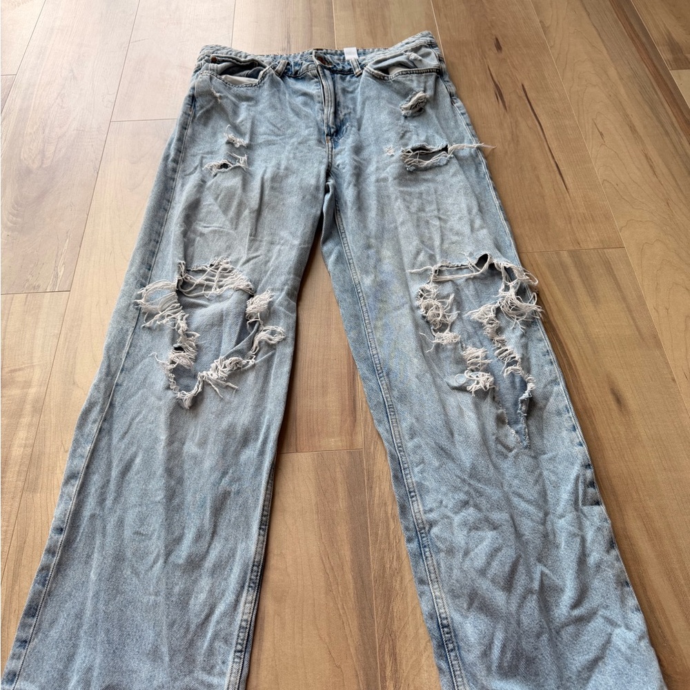 Distressed Light Blue Women's Jeans
